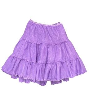 Hanna Anderson Purple‎ Ruffle Midi Skirt Girls Size 10y 140cm